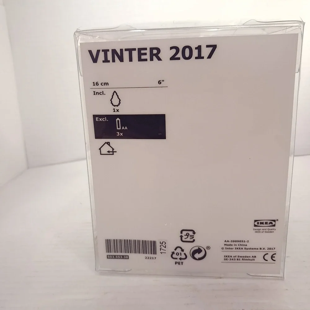 Ikea Vinter 2017 Acrylic‎ Lighted Christmas Tree Figure clear Vinterfest lights